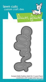 Lawn Fawn - Stanzschablone "Scripty Hello Outline Add-On" Dies