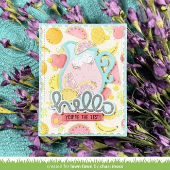 Preview: Lawn Fawn - Stanzschablone "Scripty Hello Outline Add-On" Dies