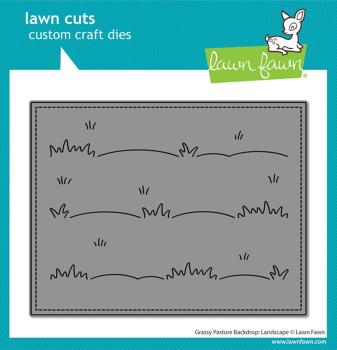 Lawn Fawn - Stanzschablone "Grassy Pasture Backdrop Landscape" Dies