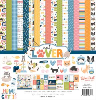 Echo Park - Designpapier "Cat Lover" Collection Kit 12x12 Inch - 12 Bogen