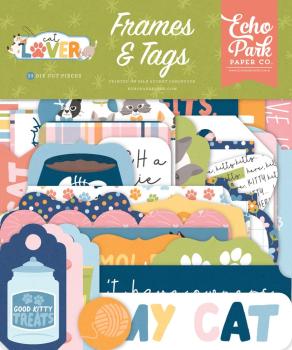 Echo Park - Stanzteile & Anhänger "Cat Lover" Frames & Tags 