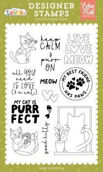 Echo Park - Stempelset "Live Love Meow" Clear Stamps