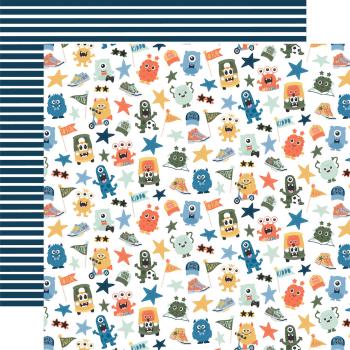 Echo Park - Designpapier "My Favorite Monster" Collection Kit 12x12 Inch - 12 Bogen