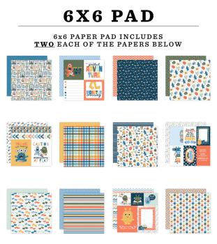 Preview: Echo Park - Designpapier "My Favorite Monster" Paper Pack 6x6 Inch - 24 Bogen