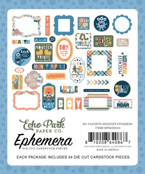 Preview: Echo Park - Stanzteile "My Favorite Monster" Ephemera