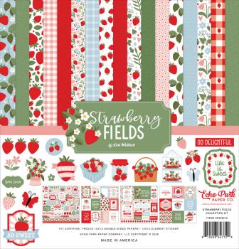 Echo Park - Designpapier "Strawberry Fields" Collection Kit 12x12 Inch - 12 Bogen