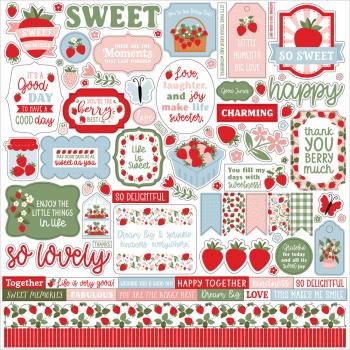 Echo Park - Designpapier "Strawberry Fields" Collection Kit 12x12 Inch - 12 Bogen