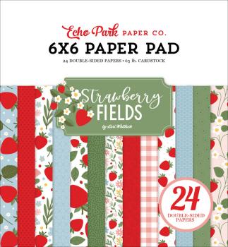 Echo Park - Designpapier "Strawberry Fields" Paper Pack 6x6 Inch - 24 Bogen