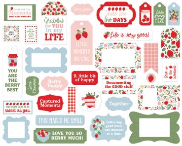 Preview: Echo Park - Stanzteile & Anhänger "Strawberry Fields" Frames & Tags 