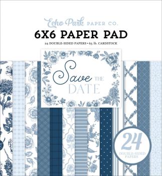 Echo Park - Designpapier "Save The Date" Paper Pack 6x6 Inch - 24 Bogen