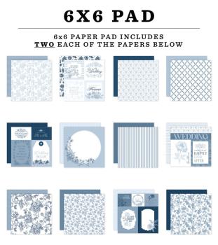 Preview: Echo Park - Designpapier "Save The Date" Paper Pack 6x6 Inch - 24 Bogen