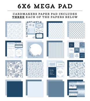Preview: Echo Park - Designpapier "Save The Date" Cardmakers Mega Pad 6x6 Inch - 48 Bogen