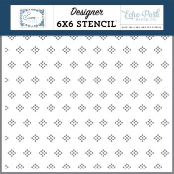 Echo Park - Schablone "Bridal Dot Diamonds" Stencil 6x6 Inch