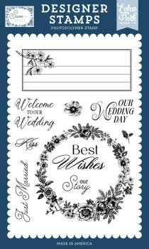 Echo Park - Stempelset "Best Wishes Wedding" Clear Stamps
