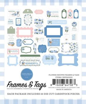 Preview: Carta Bella - Stanzteile & Anhänger "Flower Shoppe" Ephemera Frames & Tags