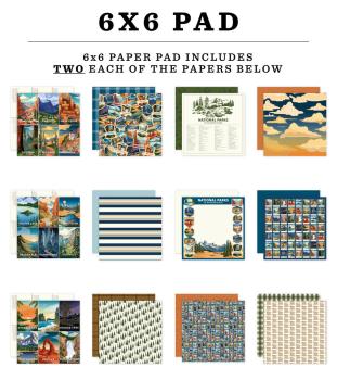 Preview: Carta Bella - Designpapier "National Parks No. 2" Paper Pad 6x6 Inch - 24 Bogen