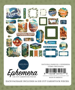 Preview: Carta Bella - Stanzteile "National Parks No. 2" Ephemera
