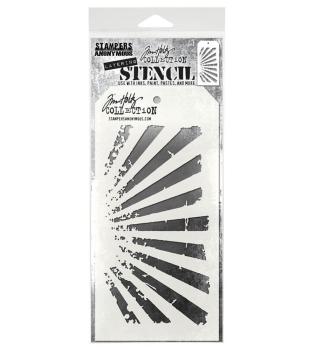 Stampers Anonymous - Schablone "Rays" Layering Stencil Design by Tim Holtz