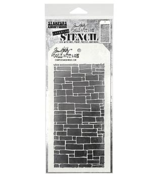 Stampers Anonymous - Schablone "Slate" Layering Stencil Design by Tim Holtz