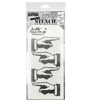 Stampers Anonymous - Schablone "Direction" Layering Stencil Design by Tim Holtz