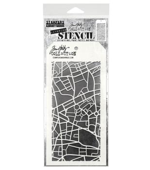 Stampers Anonymous - Schablone "Metropolis" Layering Stencil Design by Tim Holtz