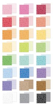Preview: Doodlebug Design - Designpapier "Floral-Graph Rainbow" Paper Pack 6x8 Inch - 24 Bogen