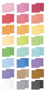 Preview: Doodlebug Design - Designpapier "Dot-Stripe Rainbow" Paper Pack 6x8 Inch - 24 Bogen