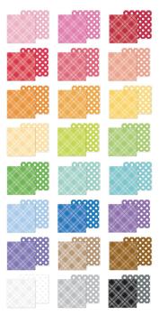 Preview: Doodlebug Design - Designpapier "Plaid-Polka Dot Rainbow" Paper Pack 6x8 Inch - 24 Bogen