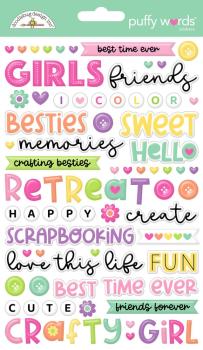 Doodlebug Design - Aufkleber "Color Me Crafty Puffy Words" Puffy Words Sticker