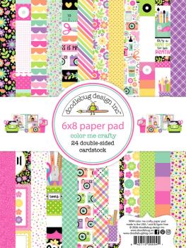 Doodlebug Design - Designpapier "Color Me Crafty" Paper Pack 6x8 Inch - 24 Bogen