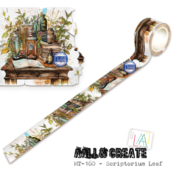 AALL and Create "Scriptorium Leaf by Autour De Mwa & Co" Washi Tape 25 mm