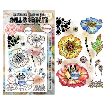 AALL and Create - Stempel A6 "Lovely Coquelicots by Azoline" Clear Stamps