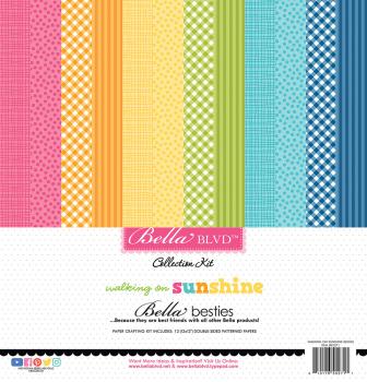 Bella BLVD - Designpapier "Walking on Sunshine" Besties Collection Kit 12x12 Inch - 12 Bogen