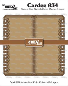 Crealies - Stanzschablone "Gatefold Notebook Card Vierkant" Cardzz Dies