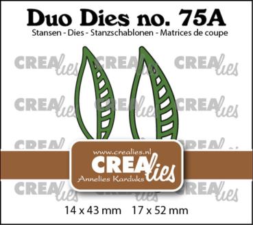 Crealies - Stanzschablone "lies Duo Stansen No. 75a Open Blaadjes 21" Duo  Dies
