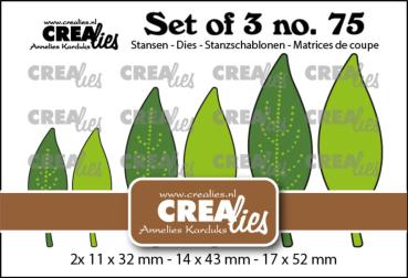 Crealies - Stanzschablone "No. 75 Dichte Bladeren 21 Met/Zonder Stippen" Set of 3 Dies