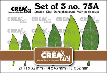 Crealies - Stanzschablone "No. 75a Dichte Bladeren 21 Met/Zonder Stippen" Set of 3 Dies