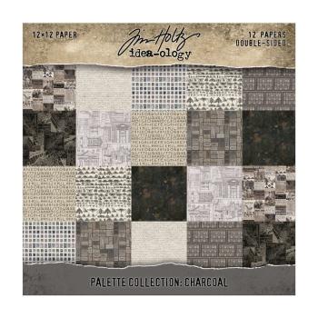 Idea-ology Palette Collection "Charcoal" Paper Pack 12 x 12 Inch - 12 Bogen 