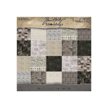 Idea-ology Palette Collection "Charcoal" Paper Pack 8 x 8 Inch - 12 Bogen 