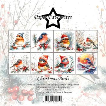 Paper Favourites - Designpapier "Christmas Birds" Paper Pack 6x6 Inch - 24 Bogen