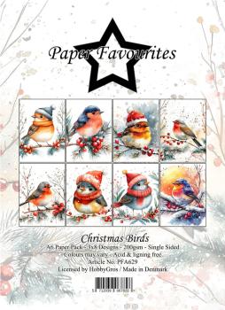 Paper Favourites - Designpapier "Christmas Birds" Paper Pack A6 - 24 Bogen