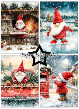 Preview: Paper Favourites - Designpapier "Christmas Gnomes #2" Paper Pack A6 - 24 Bogen