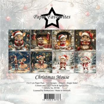 Paper Favourites - Designpapier "Christmas Mouse" Paper Pack 6x6 Inch - 24 Bogen