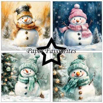 Preview: Paper Favourites - Designpapier "Christmas Snowman" Paper Pack 6x6 Inch - 24 Bogen