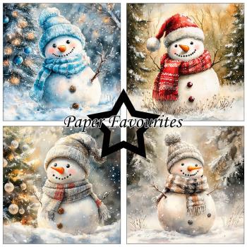 Preview: Paper Favourites - Designpapier "Christmas Snowman" Paper Pack 6x6 Inch - 24 Bogen