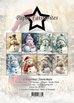 Paper Favourites - Designpapier "Christmas Snowman" Paper Pack A6 - 24 Bogen