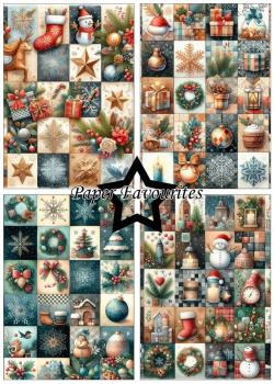 Preview: Paper Favourites - Designpapier "Christmas Patchwork" Paper Pack A5 - 24 Bogen