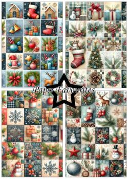 Preview: Paper Favourites - Designpapier "Christmas Patchwork" Paper Pack A5 - 24 Bogen
