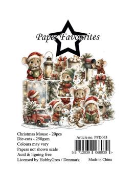 Paper Favourites - Stanzteile "Christmas Mouse" Die Cuts 