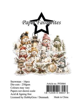 Paper Favourites - Stanzteile "Snowman" Die Cuts 